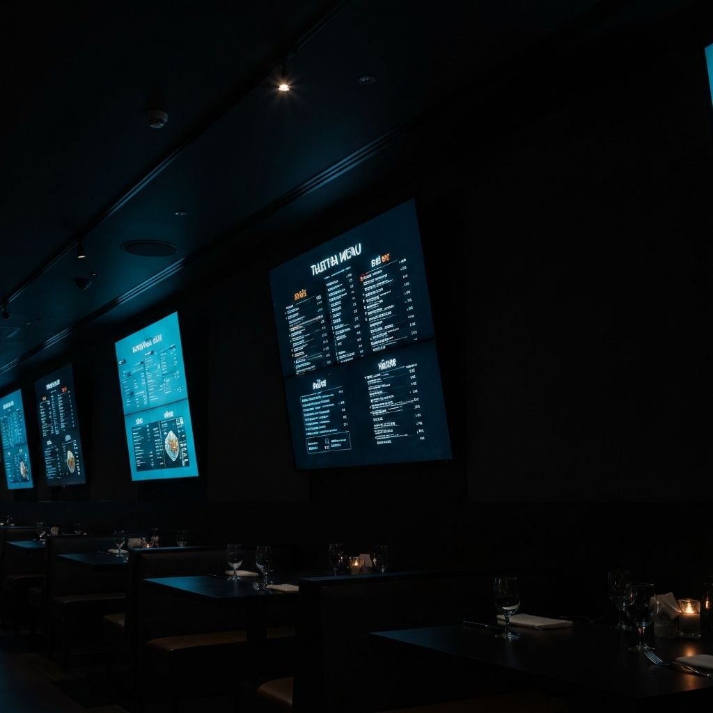 Цифрові панелі та система контенту в ресторані